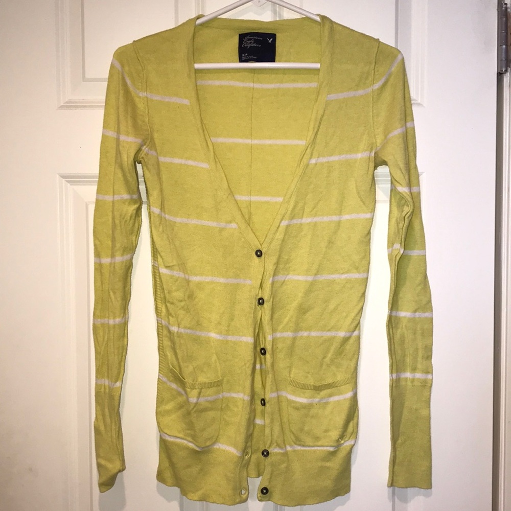 American eagle yellow cardigan